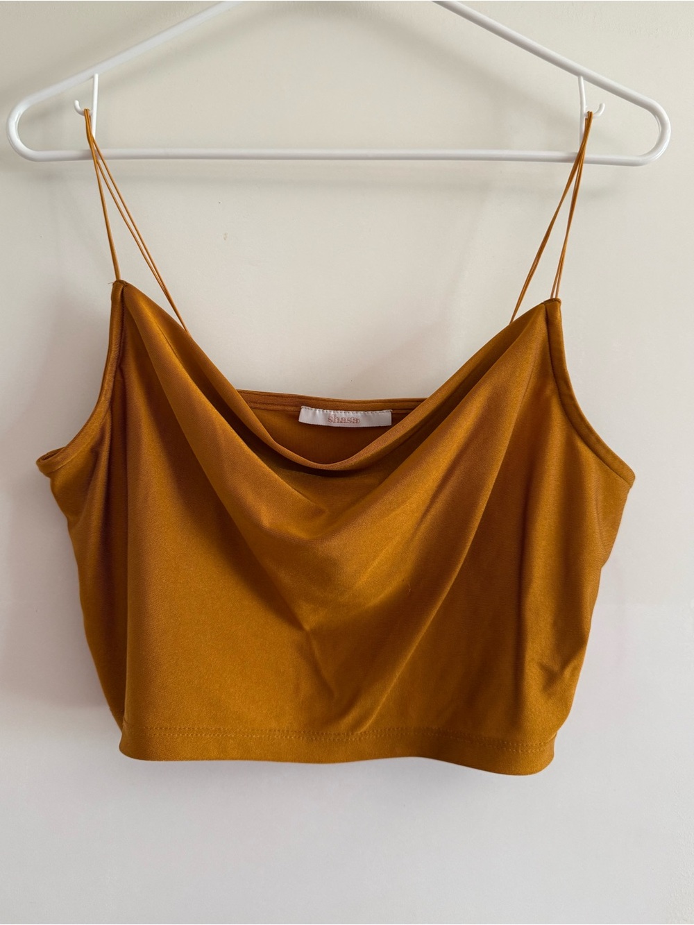Shasa Cowl Neck Cropped Tank